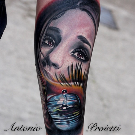Tattoos - Woman's Face - 112324
